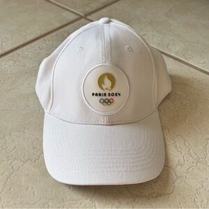 Paris 2024 Olympics Official Hat Cap White Strap Back One Size Unisex Cotton